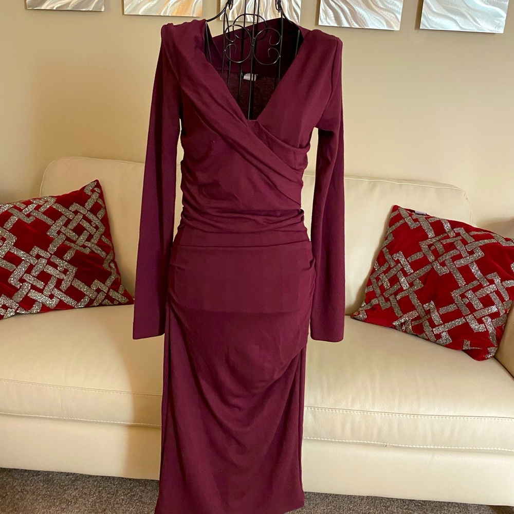 Venus | Maroon maxi crossbody dress